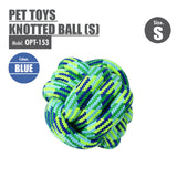 Pet Toys knotted Ball (Small) - Blue