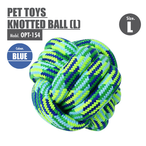 Pet Toys knotted Ball (Large) - Blue