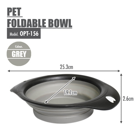 Pet Foldable Bowl (Grey)