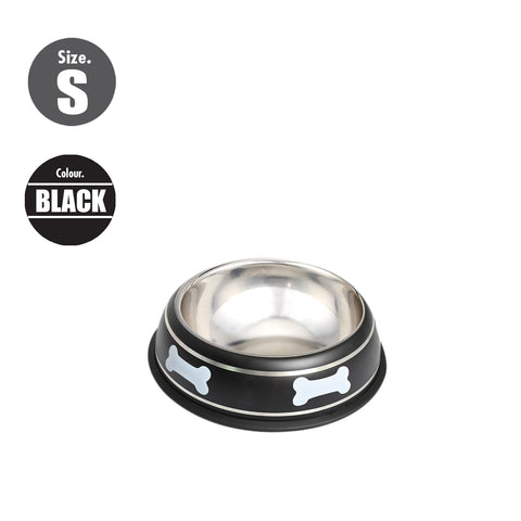Pet Steel Bowl (18CM) - Black