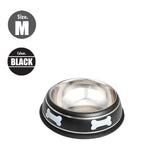 Pet Steel Bowl (22CM) - Black