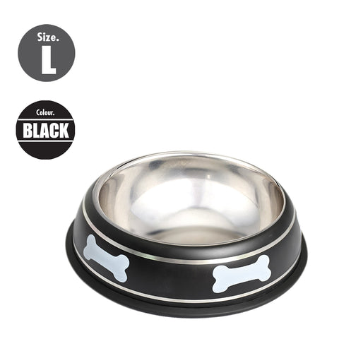 Pet Steel Bowl (26CM) - Black