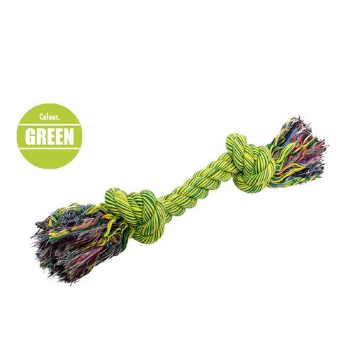 Pet Toy Double Knotted Bone (Green)